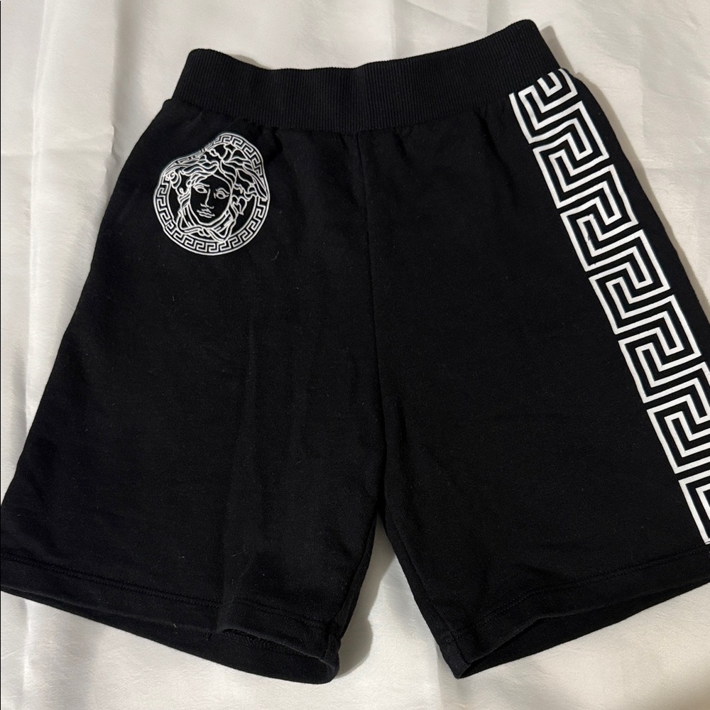 Versace Black and White Kids Shorts